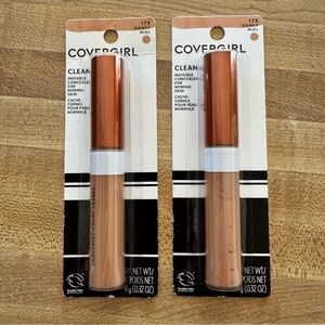 Lot Of 2 COVERGIRL Clean Invisible Concealer, 175 Honey Miel NEW / Sealed